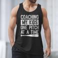 Vintage Coaching My Kids One Pitch At A Time Baseball Dad Men Tank Top