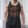 Vintage San Francisco Seals California Baseball Logo Men Tank Top