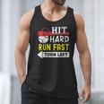 Women's Hit Hard Run Fast Turn Left Baseball Quote Fan Coach Men Tank Top Women's Hit Hard Run Fast Turn Left Baseball Quote Fan Coach Men Tank Top