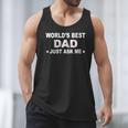 World's Best Dad Just Ask Me Baseball Dad Father's Day Men Tank Top