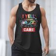 I Yell Because I Care Baseball Dad Father's Day Boys Summer Men Tank Top