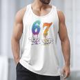 67 Meme Baseball Kids Girls Humor Number 6 7 Men Tank Top