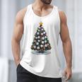 Baseball Christmas Tree Men Boys Youth Santa Sports Men Tank Top