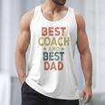 Baseball Dad For Men Vintage Best Coach And Best Dad Men Tank Top