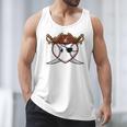 Baseball Heart Pirate Hat Crossed Swords Men Boys Kids Youth Premium Tri-Blend Men Tank Top