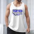 Blue Panther Baseball Home Plate Game Day Mascot Panther Men Tank Top