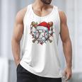 Christmas Baseball Santa Hat For Baseball Players Fans Men Tank Top