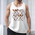 Coquette Bow XOXO Baseball Lover Heart Valentine Game Day Men Tank Top