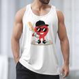 Heart Playing Baseball Valentine Baseball Men Tank Top