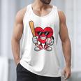 Heart Playing Baseball Valentines Day Men Tank Top
