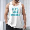 Let's Ruin Baseball Baseball Humor Sarcastic Baseball Premium Tri-Blend Men Tank Top
