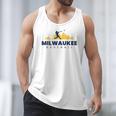 Milwaukee Baseball Minimalist City Skyline Baseball Lover Men Tank Top