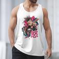 Punk Girl With Anger Kanji And Baseball Bat Men Tank Top Punk Girl With Anger Kanji And Baseball Bat Men Tank Top