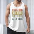 Vintage Baseball Dad Coaching My Kids One Pitch At A Time Men Tank Top