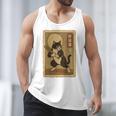 Vintage Japanese Ukiyo-e Baseball Cat Batting Men Tank Top