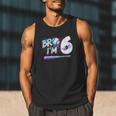 6th Birthday Boy Bro I'm 6 Year Old Baseball Ice Cream Drip Men Tank Top 6th Birthday Boy Bro I'm 6 Year Old Baseball Ice Cream Drip Men Tank Top