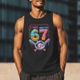 7th Birthday Boys I Was 6 Now I'm 7 Baseball Ice Cream Drip Men Tank Top