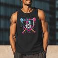 8th Birthday Boys Baseball Ice Cream Drip Boys Baseball Men Tank Top