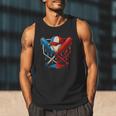 American Baseball Drip Graffiti Ball And Bat Men Tank Top American Baseball Drip Graffiti Ball And Bat Men Tank Top