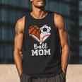 Ball Mom Heart Soccer Basketball Baseball Football Mom Men Tank Top
