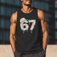 Baseball 67 Drip Six Seven Baseball Dripping Boys Kids Men Tank Top