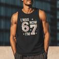 Baseball 7th Birthday 6 7 Years Old I Was 6 Now I'm 7 Men Tank Top