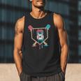 Baseball 8 Year Old Ice Cream Drip 8th Birthday Boys Player Men Tank Top
