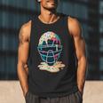Baseball Catcher Mask Ice Cream Dripping Baseball Boy Youth Men Tank Top