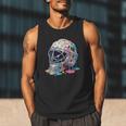 Baseball Catcher Mask Ice Cream Dripping Baseball Boys Men Tank Top