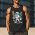 Baseball Character Cartoon Batter Drip Style Women Men Men Tank Top Baseball Character Cartoon Batter Drip Style Women Men Men Tank Top