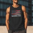 Baseball Dad Father's Day US Flag Baseball Men Tank Top