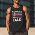 Baseball Dad For Men American Flag 4th Of July Fathers Day Men Tank Top