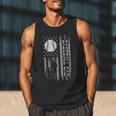 Baseball Dad Silhouette Bat Flag Stars Men Tank Top Baseball Dad Silhouette Bat Flag Stars Men Tank Top