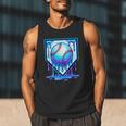 Baseball Drip Ice Cream Blue Glow Melt Ball Graphic Men Tank Top Baseball Drip Ice Cream Blue Glow Melt Ball Graphic Men Tank Top
