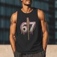 Baseball Drip Number 67 Sports Player Six Seven Meme Fan Men Tank Top