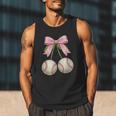 Baseball Girls Women Coquette Pink Bow Baseball Men Tank Top Baseball Girls Women Coquette Pink Bow Baseball Men Tank Top