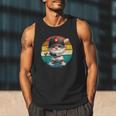 Baseball Grandpa Gnome On A Retro Sunset For Baseball Dad Men Tank Top Baseball Grandpa Gnome On A Retro Sunset For Baseball Dad Men Tank Top