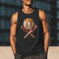 Baseball Ice Cream Drip Style Melting Ice Cream Youth Teen Men Tank Top