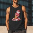 Baseball Ice Cream Drip Youth Strawberry Baseball Red Men Tank Top Baseball Ice Cream Drip Youth Strawberry Baseball Red Men Tank Top