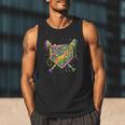 Baseball Mardi Gras Home Plate Ice Cream Drip Carnival Mask Men Tank Top Baseball Mardi Gras Home Plate Ice Cream Drip Carnival Mask Men Tank Top