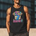 Blue Checkered I Was 6 Now I'm 7 Birthday Cake Baseball Drip Men Tank Top