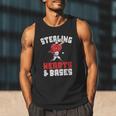Boys Baseball Valentines Shirt Sterling Hearts Baseball Men Tank Top