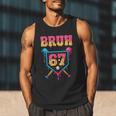 Bruh Baseball Ice Cream Drip Number 67 Player 67th Birthday Men Tank Top