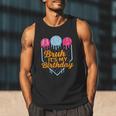 Bruh It's My Birthday Ice Cream Drip Baseball Birthday Men Tank Top