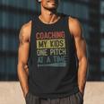 Coaching My Kids One Pitch At A Time Vintage Baseball Dad Men Tank Top