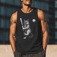 Cute Kitten Playing Baseball Hitter Bat Cool Baseball Cat Men Tank Top Cute Kitten Playing Baseball Hitter Bat Cool Baseball Cat Men Tank Top