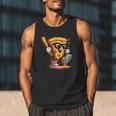 Drippy Pizza Baseball Slice Cartoon Sports Food Men Tank Top