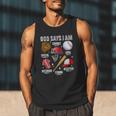 God Says I Am Baseball Player Catcher Pitcher Boys Men Men Tank Top