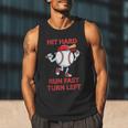 Hit Hard Run Fast Turn Left Baseball Player Men Tank Top