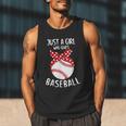 Just A Girl Who Loves Baseball Cute Retro Baseball Lover Men Tank Top